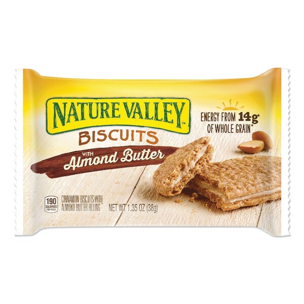 Nature Valley Biscuits, Cinnamon with Almond Butter, 1.35 oz Pouch, PK16 GEM47879